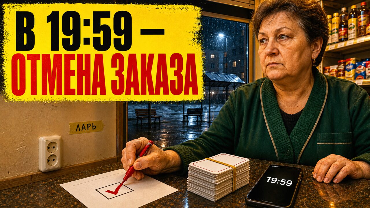 Обложка литературной истории «В 19:59 хозяйка магазина отменила заказ на 18 товаров — после одной галочки в бюллетене»