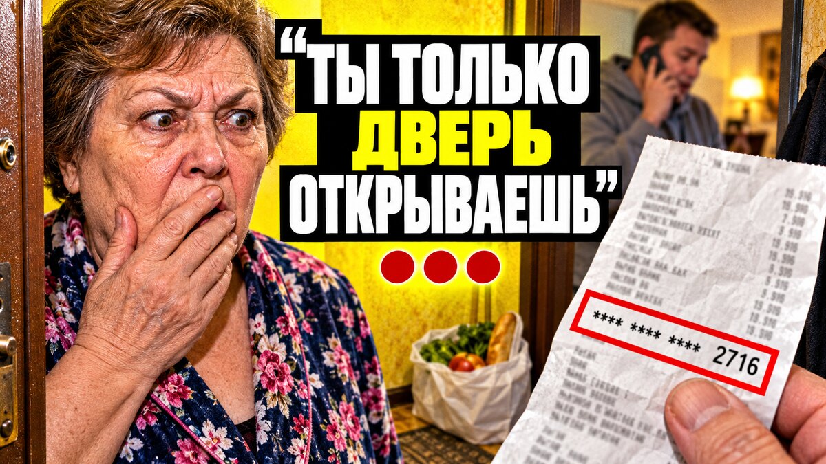 Обложка литературной истории ««Я всё делаю. Ты только дверь открываешь», — сказал сын. Людмила увидела на чеках СВОЮ карту»