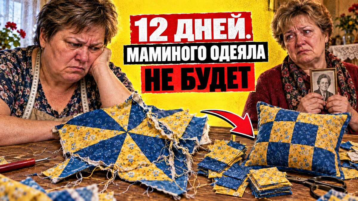 Обложка литературной истории «До маминого юбилея оставалось 12 дней. Сестра ждала одеяло, а Людмила разрешила распороть все звёзды»