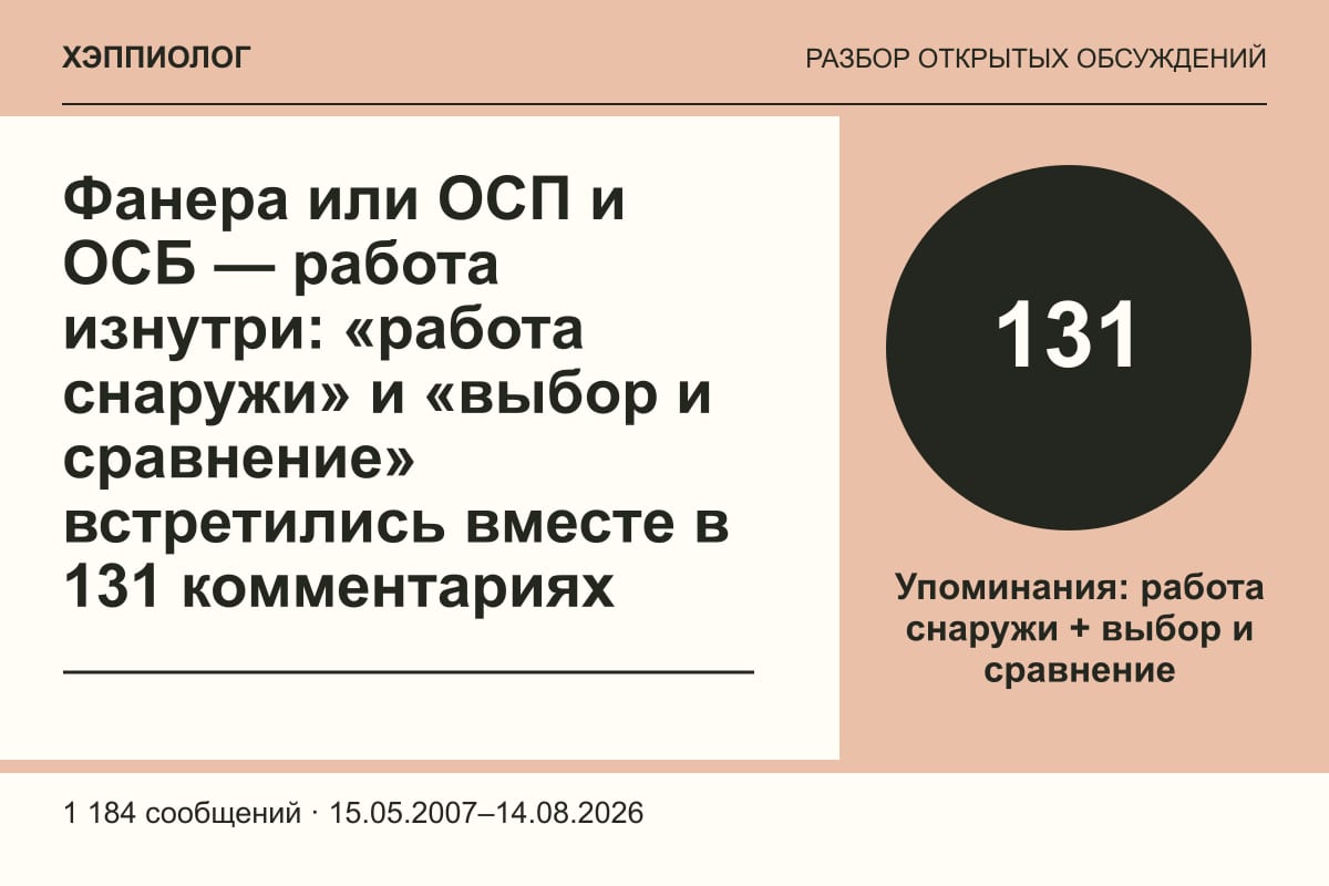Фанера или ОСП и ОСБ — работа изнутри: «работа снаружи» и «выбор и сравнение» встретились вместе в 131 комментариях