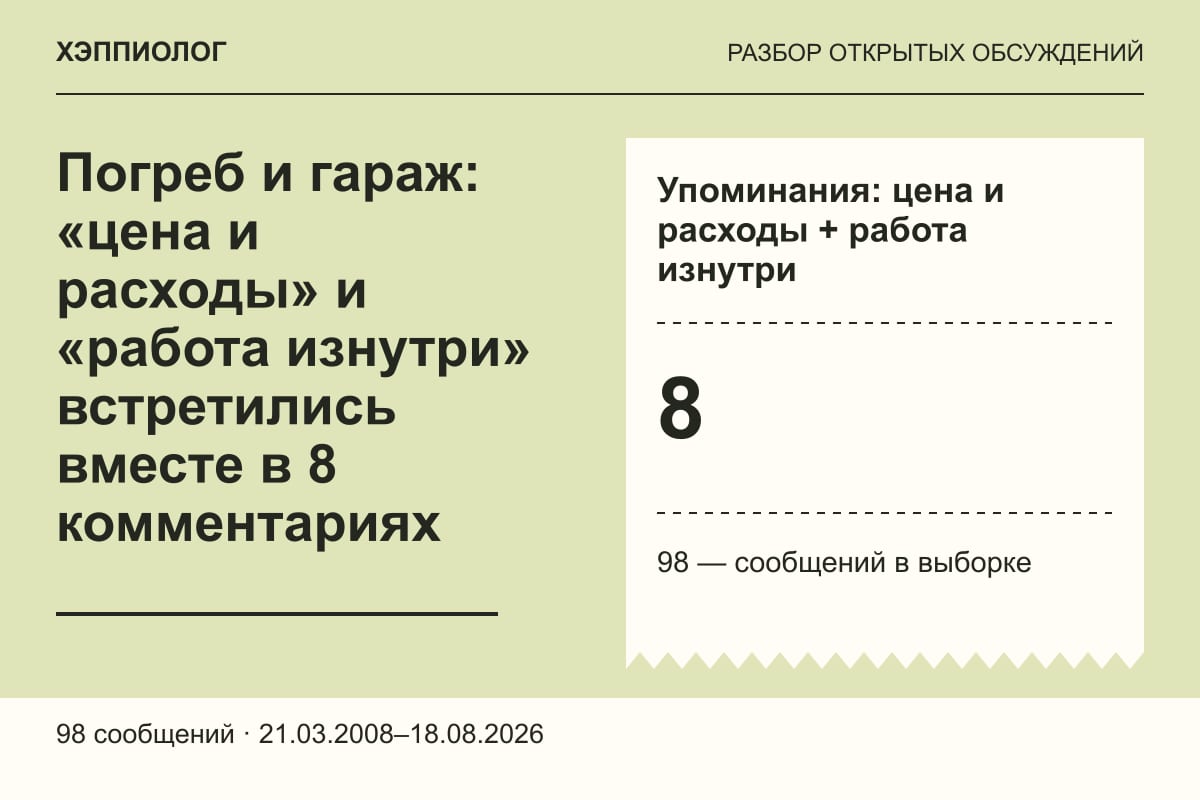 Погреб и гараж: «цена и расходы» и «работа изнутри» встретились вместе в 8 комментариях